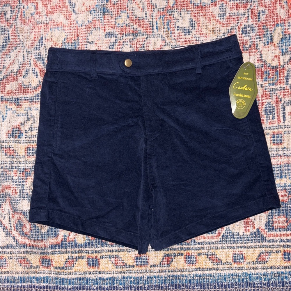 Cadets Corduroy Shorts in Navy SZ 12/14 (28-31” Waist) NWT